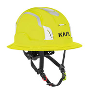 KASK Zenith X2 FR Full Brim Hi Viz safety helmet in yellow fluo with reflective decals - imagen 3