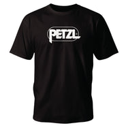 Camiseta Petzl Adam negra con diseño de logo.