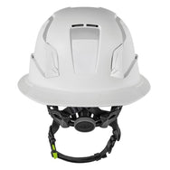 KASK Zenith X2 Air Full Brim Hi Viz safety helmet in white, rear view with dial adjustment - imagen 6