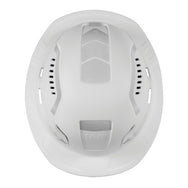 KASK Zenith X2 Air Full Brim Hi Viz safety helmet in white, top view showing air intakes and full brim shape - imagen 5