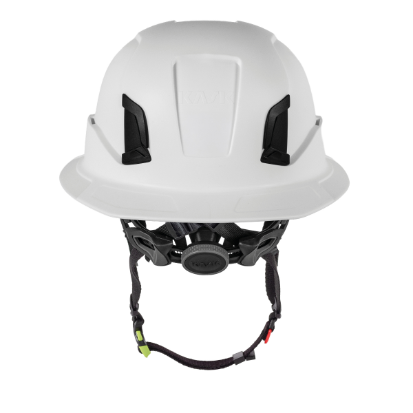 KASK Zenith X2 FR Full Brim safety helmet in white, rear view with dial adjustment - imagen 6