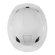 KASK Zenith X2 FR Full Brim safety helmet in white, top view showing the full brim shape - imagen 5