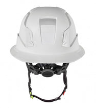 KASK Zenith X2 FR Full Brim Hi Viz safety helmet in white, rear view with dial adjustment - imagen 6