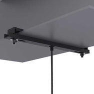 Adaptive Technologies Group BC16-21-0 open hang point beam clamp mounted under a ceiling beam with two drop rods