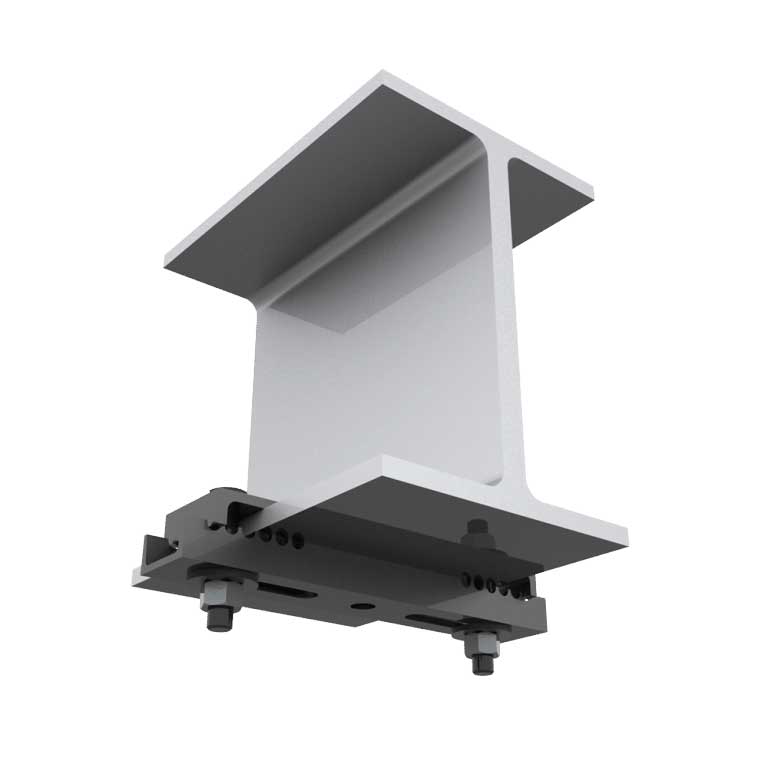 Adaptive Technologies Group open hang point channel beam clamp under a steel I-beam - imagen 6