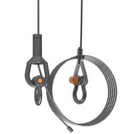 Adaptive Technologies Group CC-096 adjustable safety cable with shackles, clutch lock and coiled wire rope