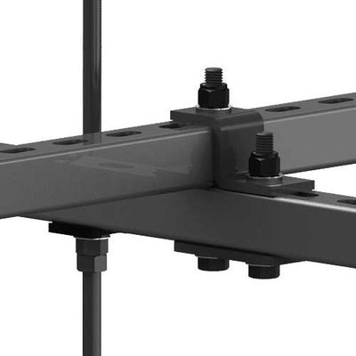Adaptive Technologies Group CG-P1045-ZB cross-over kit clamping two strut channels with threaded rods