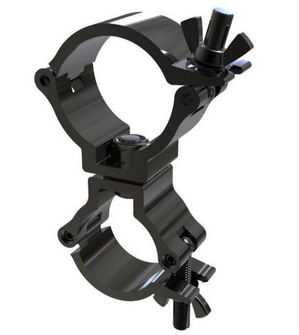 Adaptive Technologies Group black MC tandem swivel truss clamp with two clamp jaws and wing bolts