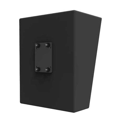 Adaptive Technologies Group MM-HMS-100-AP adapter plate fitted to the back of a black speaker