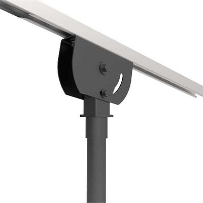 Adaptive Technologies Group MP-1.5NPT-GSA gimballed ceiling mount on a sloped ceiling with pipe drop