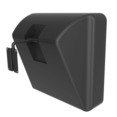 Adaptive Technologies Group MM-015 wall mount holding a black speaker on a black background