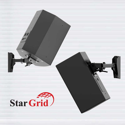Adaptive Technologies Group MM-060 wall mounts holding two black speakers
