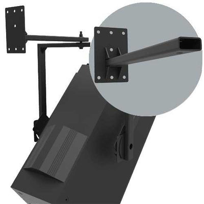 Adaptive Technologies Group SAS-100-20 wall arm holding a speaker with wall plate detail inset