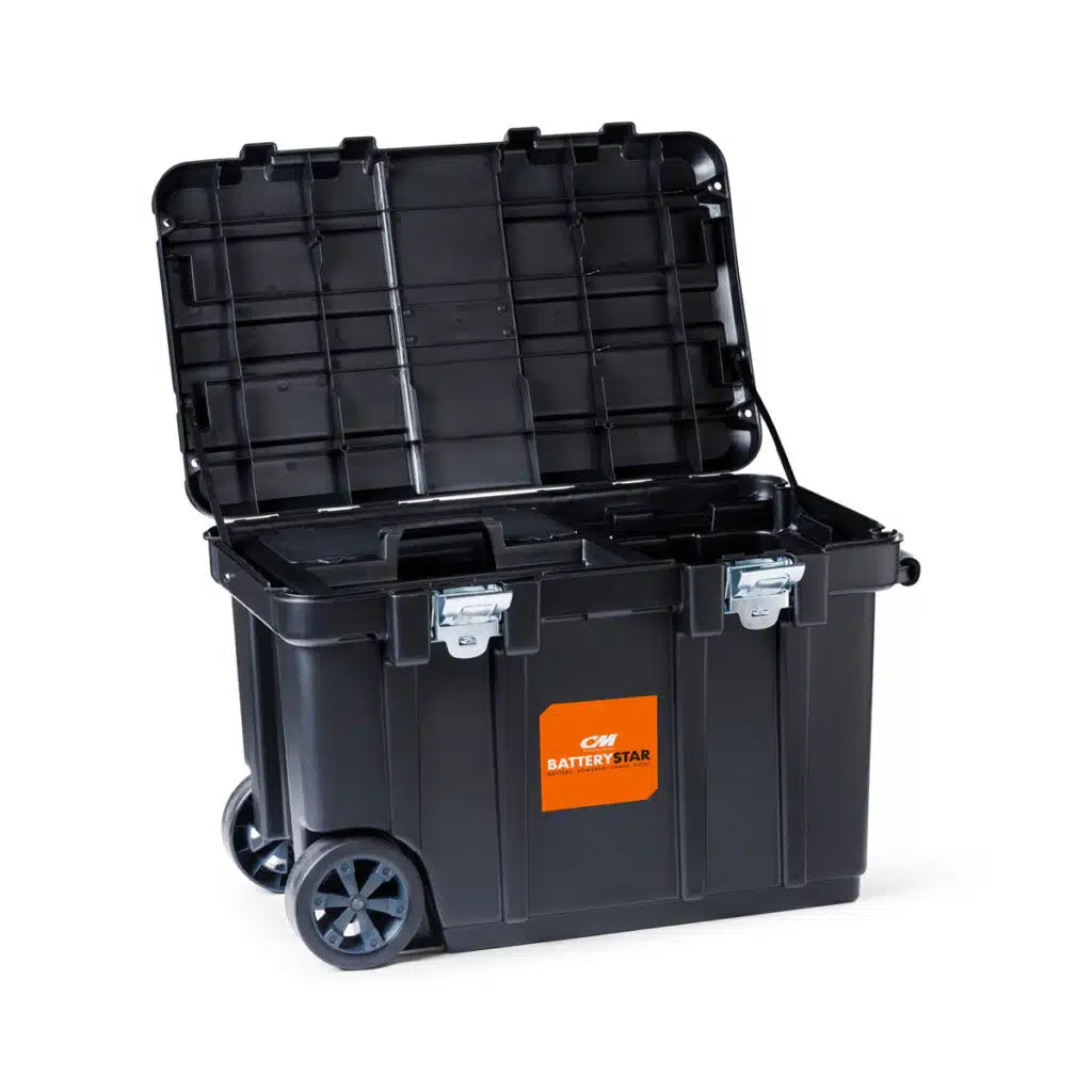 CM BatteryStar Hoist Carrying Case, open case viewed from the side - imagen 3