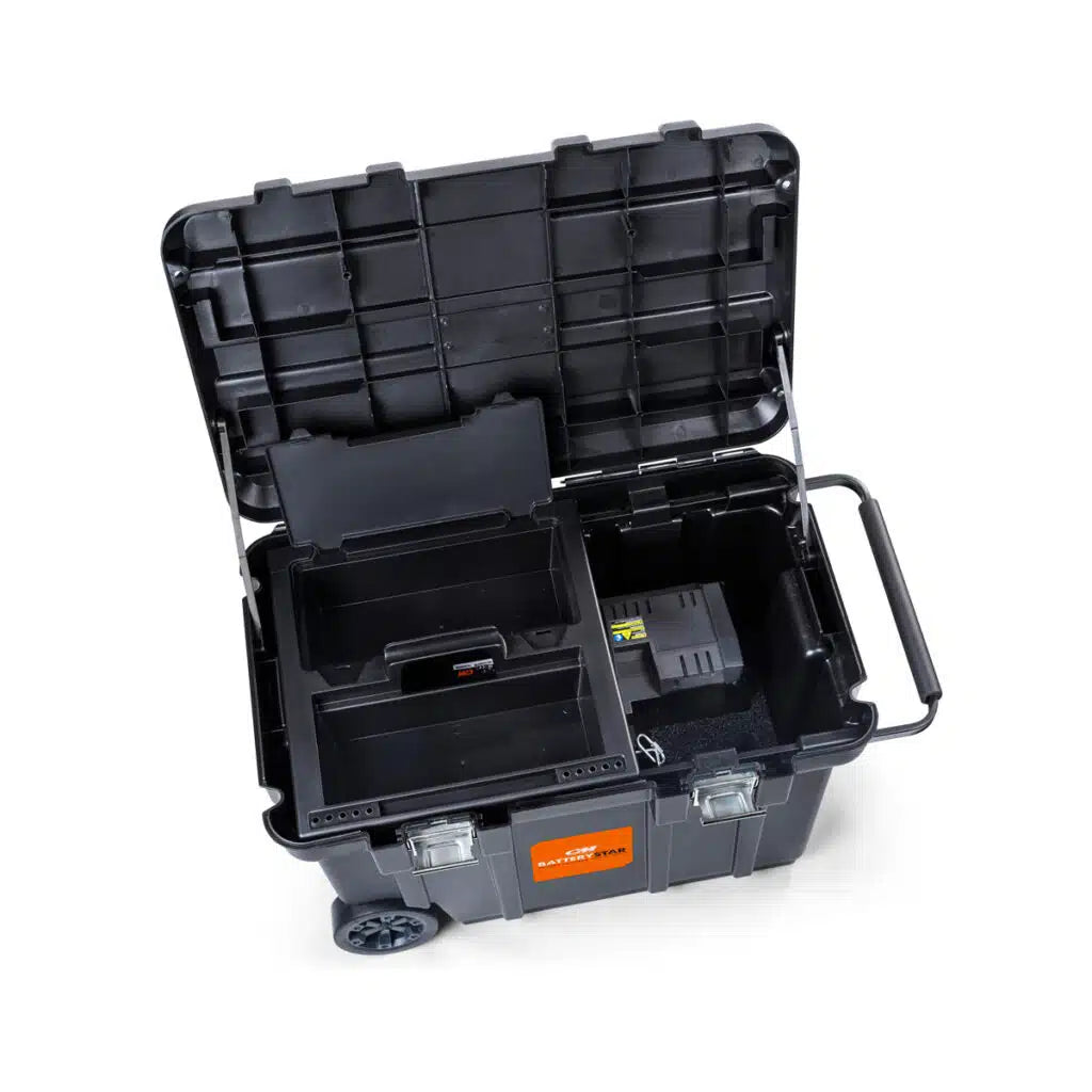 CM BatteryStar Hoist Carrying Case, open case with BatteryStar equipment compartment - imagen 6