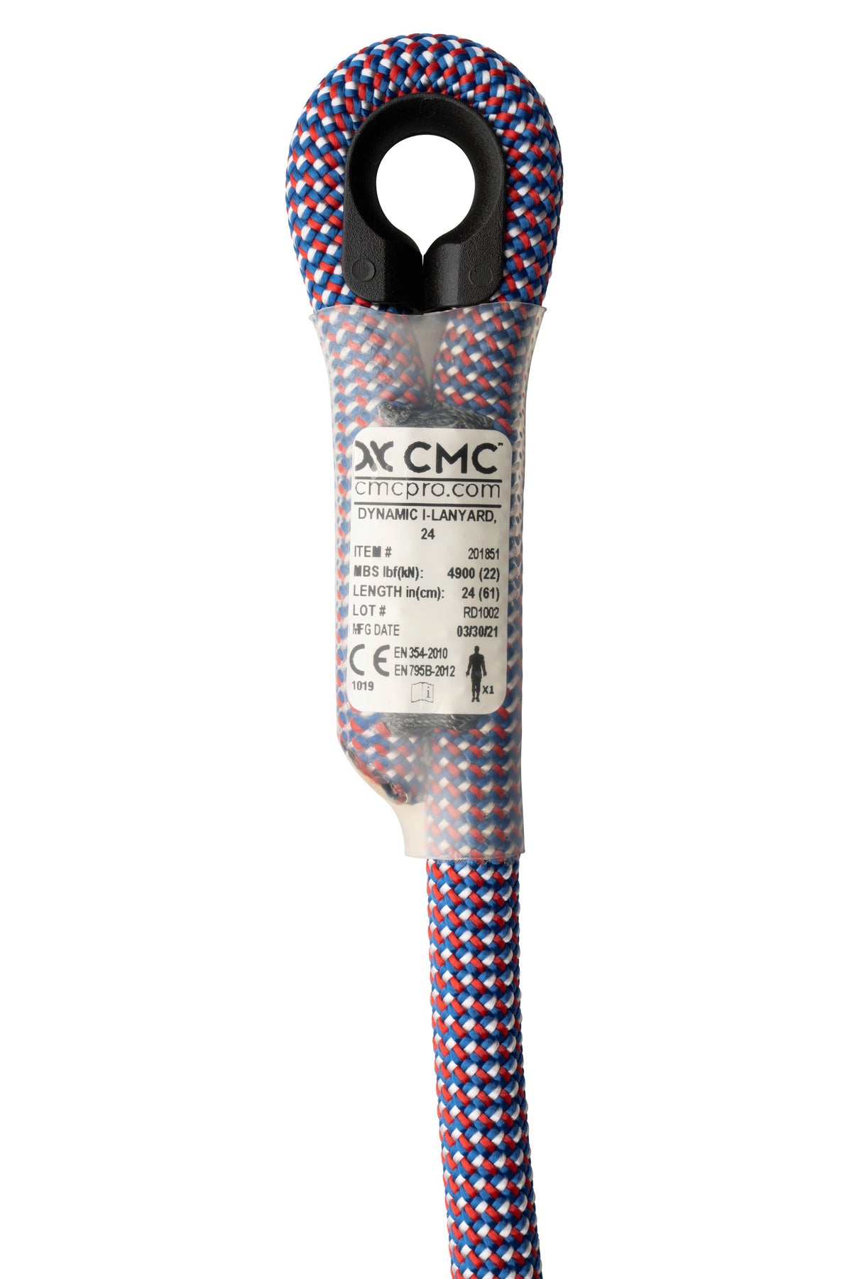 CMC Dynamic I-lanyards, dynamic rope I-shaped lanyard, SKU 201851, side view - imagen 4