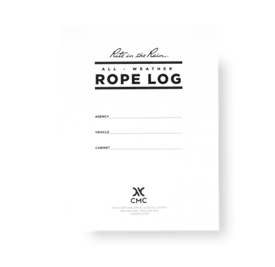 CMC Rope Log Inspection Record Book, rope log inspection record book