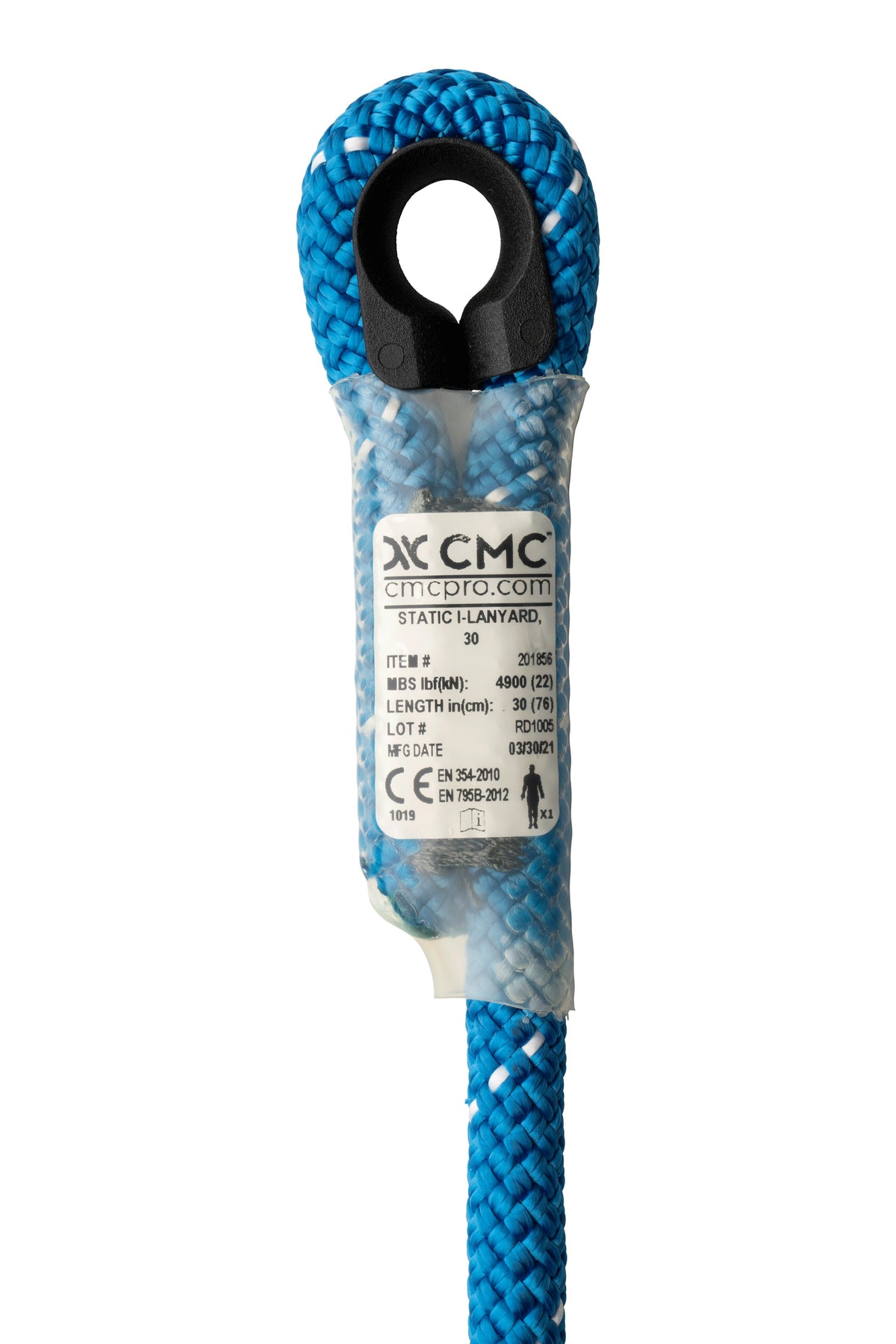 CMC Static I-lanyards, static rope I-shaped lanyard, SKU 201856, rear view - imagen 5