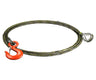 Lift All 1/2" X 50' Winch Extension Cable W/Eye Hook & Latch One End & Thimble Other End