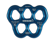 PMI SMC Origin 5 Rigging Plate– The SMC Rigging Plate NFPA has oversized holes, contoured edges for rope protection, and is NFPA compliant. Made of anodized aluminum. MBS: 11,240 lbf. – Now available at MTN Shop US.