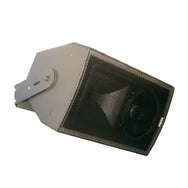 Adaptive Technologies Group fixed width U-bracket holding a gray loudspeaker, the bracket this metric kit fits