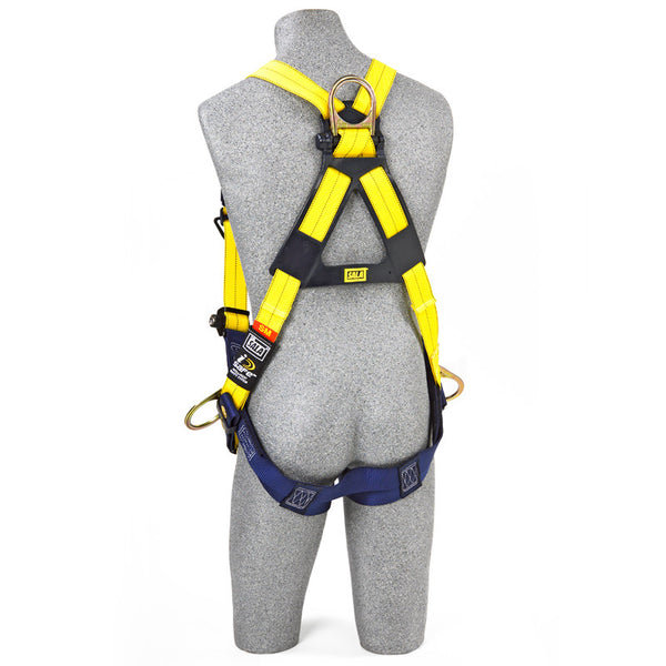 3M™ DBI-SALA® Delta™ Vest-Style Positioning Harness  - Rear View with Tongue Buckle Leg Straps and Stand-up Back D-ring