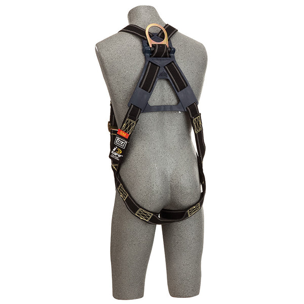 3M™ DBI-SALA® Delta™ Vest-Style Welder’s Harness - Rear View with Quick Connect Buckle Leg Straps and Stand-up Back D-ring