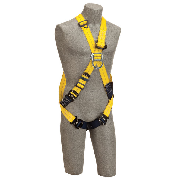 3M™ DBI-SALA® Delta™ Crossover-Style Climbing Harness - Front View with Quick Connect Buckle Leg Straps and a Front D-ring