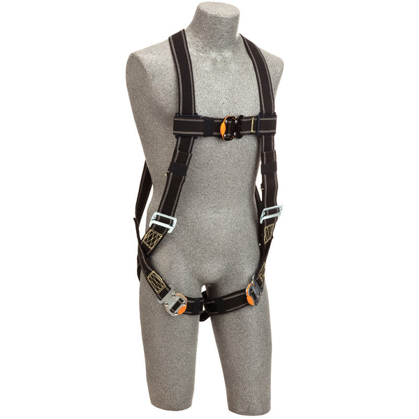 3M™ DBI-SALA® Delta™ Arc Flash Harness with Dorsal Web Loop - Front View with Quick Connect Buckle Leg Straps