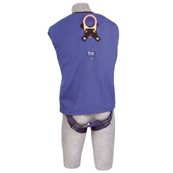 3M™ DBI-SALA® Delta Vest™ Work Vest Harness - Rear View with Quick Connect Buckle Leg Straps and Stand-up Back D-ring