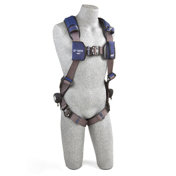 3M™ DBI-SALA® ExoFit NEX™ Vest-Style Harness - Front View with Quick Connect Chest and Leg Straps and Protective Shoulder Caps