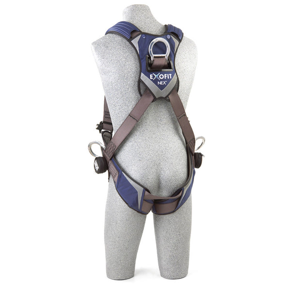 3M™ DBI-SALA® ExoFit NEX™ Vest-Style Positioning/Climbing Harness - Rear View with Stand-up Lightweight Aluminum Back D-ring