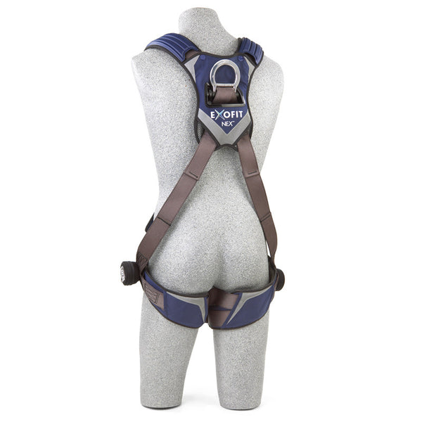 3M™ DBI-SALA® ExoFit NEX™ Crossover-Style Climbing Harness - Rear View with Stand-up Lightweight Aluminum Back D-ring