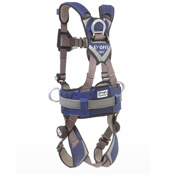 3M™ DBI-SALA® ExoFit NEX™ Construction Style Positioning/Climbing Harness - Lightweight Aluminum Stand-up Back D-ring (Rear View not on Model)