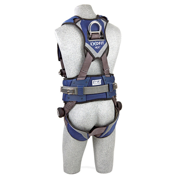 3M™ DBI-SALA® ExoFit NEX™ Mining Vest-Style Harness - Rear View with Lightweight Aluminum Stand-up Back D-ring