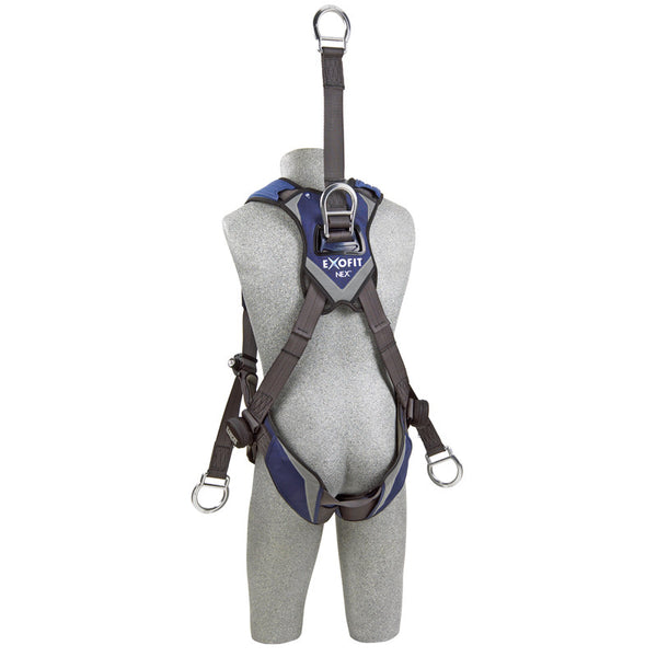 3M™ DBI-SALA® ExoFit NEX™ Oil & Gas Vest-Style Harness - Rear View with 18'' Lightweight Aluminum Back D-ring Extension