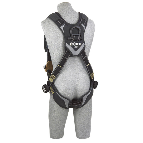 3M™ DBI-SALA® ExoFit NEX™ Arc Flash Vest-Style Harness - Rear View with PVC Coated Stand-up Aluminum Back D-ring
