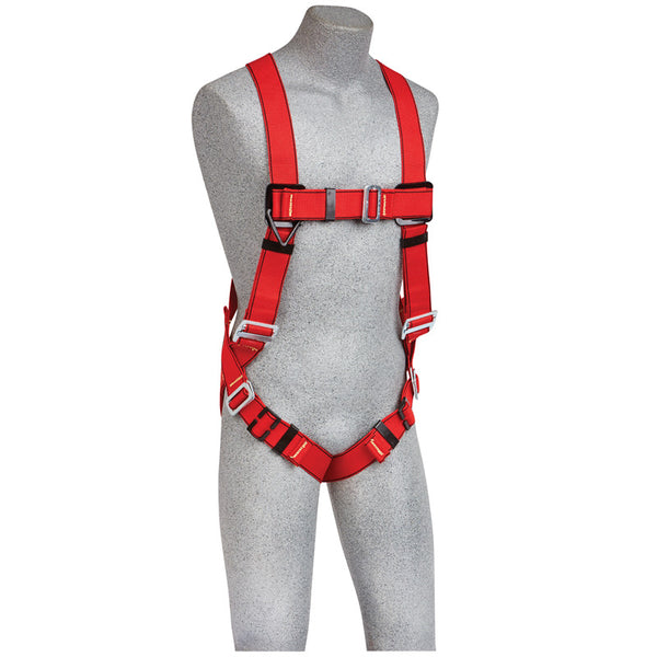 3M™ Protecta® PRO™ Welder’s Vest-Style Harness - Front View with Pass-Through Leg Buckles and Parachute Torso Adjusters
