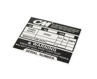 CM Blank Id Plate Prostar