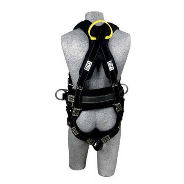 3M™ DBI-SALA® ExoFit™ XP Arc Flash Construction Harness with Dorsal Web Loop - Rear View with Back Web Loop and Body Belt/Hip Pad with Side D-rings