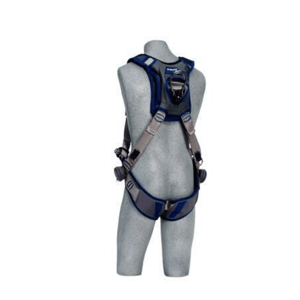 3M™ DBI-SALA® ExoFit STRATA™ Vest-Style Climbing Harness - Rear View with Lightweight Aluminum Stand-up Back D-ring