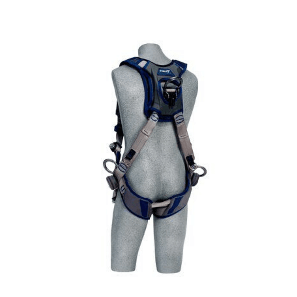 3M™ DBI-SALA® ExoFit STRATA™ Vest-Style Positioning/Climbing Harness - Rear View with Stand-up Lightweight Aluminum Back D-ring