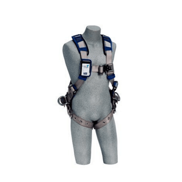 3M™ DBI-SALA® ExoFit STRATA™ Vest-Style Positioning Harness (Tongue Buckle) - Front View with Lightweight Aluminum Side D-rings and Tongue Buckle Leg Straps