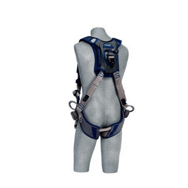 3M™ DBI-SALA® ExoFit STRATA™ Vest-Style Positioning Harness (Tongue Buckle) - Rear View with Stand-up Lightweight Aluminum Dorsal D-ring