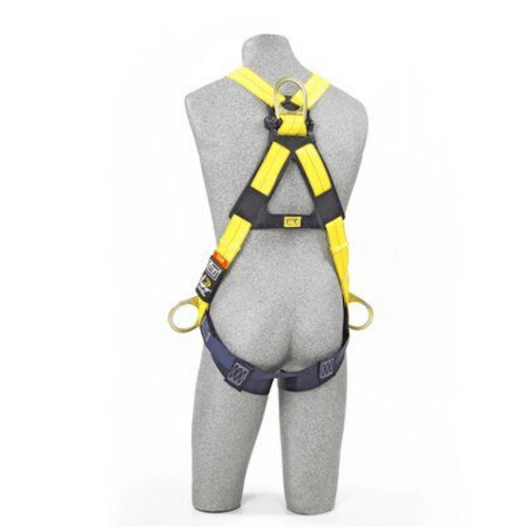 3M™ DBI-SALA® Delta™ Vest-Style Positioning Harness - Rear View with Pass-through buckle leg Straps and Side D-rings