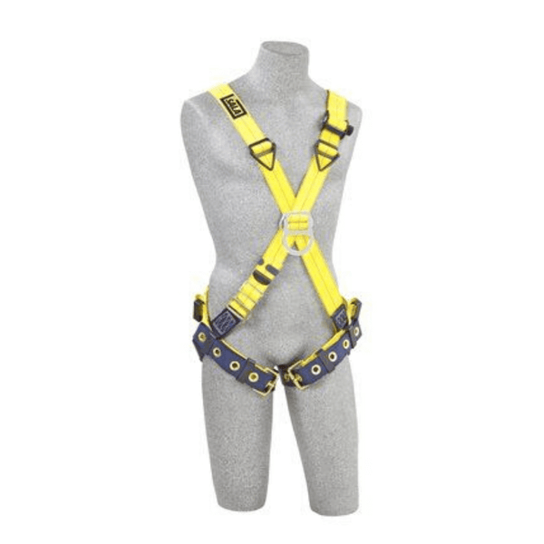 3M™ DBI-SALA® Delta™ Crossover-Style Climbing Harness - Front View with Tongue Buckle Leg Straps and a Front D-ring