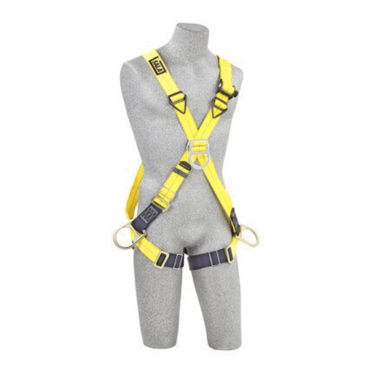 3M™ DBI-SALA® Delta™ Crossover-Style Positioning/Climbing Harness - Front View with Pass-through Buckle Leg Straps and Front and Side D-rings