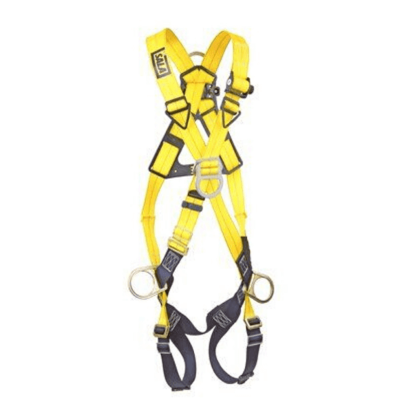 3M™ DBI-SALA® Delta™ Crossover-Style Positioning/Climbing Harness - Pass-through Buckle Leg Straps (Front View)