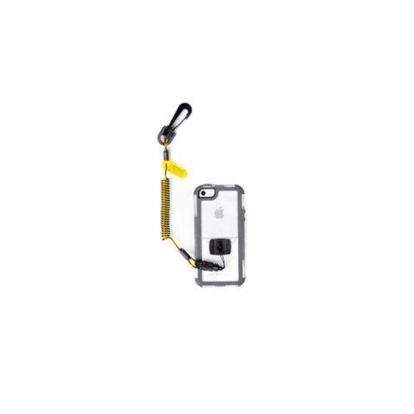 3M™ DBI-SALA® Adjustable Radio/Cell Phone Holster - Coil Tether and micro D-ring Attached to Mobile