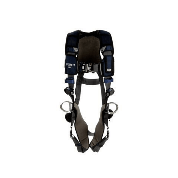 3M™ DBI-SALA® ExoFit NEX™ Plus Comfort Vest-Style Positioning Harness - Front View with Dual Lock Quick Connect Chest and Leg Connections and Aluminum Side D-rings